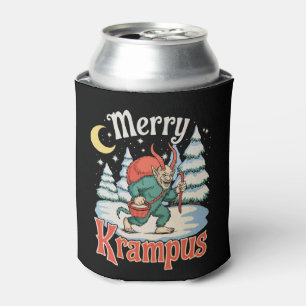 Merry Krampus Folklore Christmas Horror Xmas Can Cooler