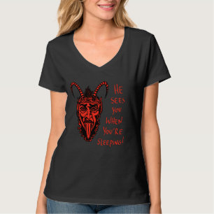 Merry Krampus He Sees You When You Are Sleeping! T-Shirt