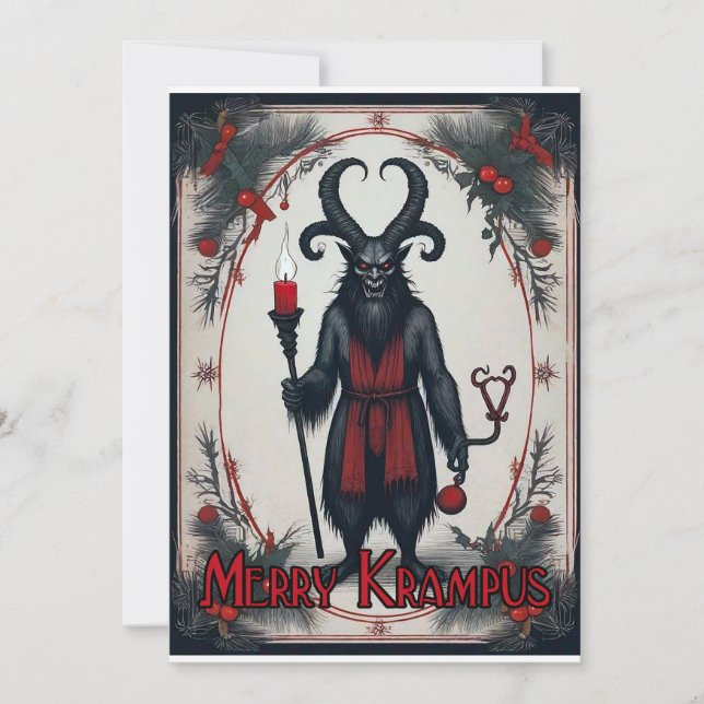 Merry Krampus Holiday Card (Front)