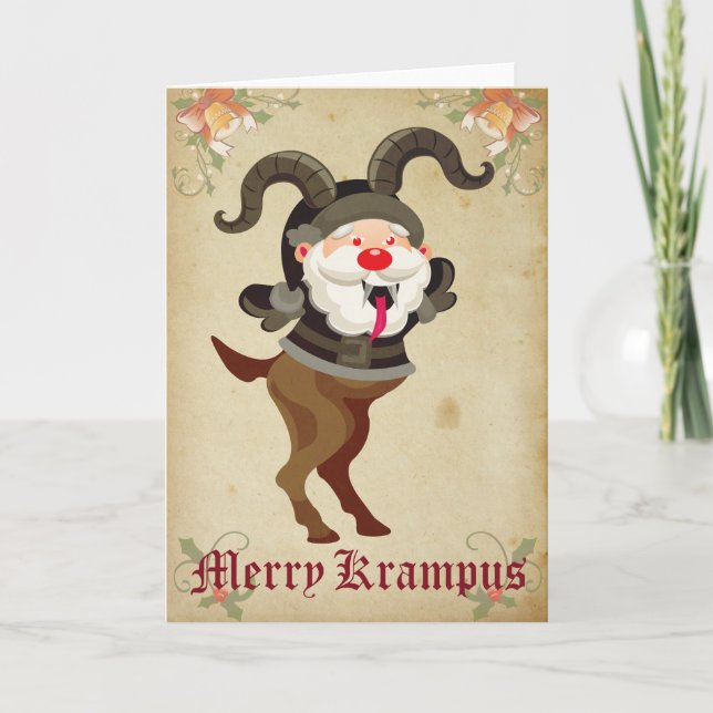 Merry Krampus Holiday Card (Front)