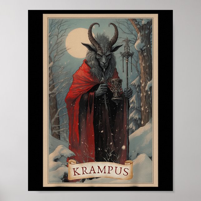 Merry Krampus Horror Christmas Ugly Sweater Evil P Poster (Front)