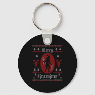 Merry Krampus Horror Soky Evil Funny Ugly Christma Keychain