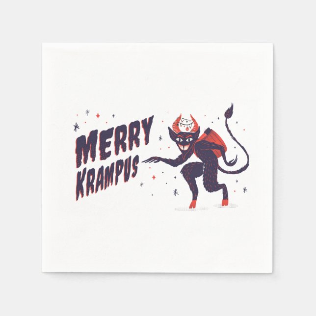 Merry Krampus Napkins (Front)