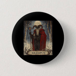 Merry Krampus Pajama Funny Christmas Horror Ugly S Button