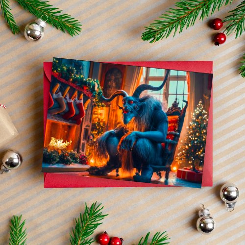 Merry Krampus Personalized  Holiday Card