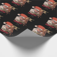 Krampus Wrapping Paper Red Black Gift Wrap Roll Creepy Xmas 