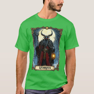 Merry Krampus Tarot Card Christmas Horror Ugly Swe T-Shirt