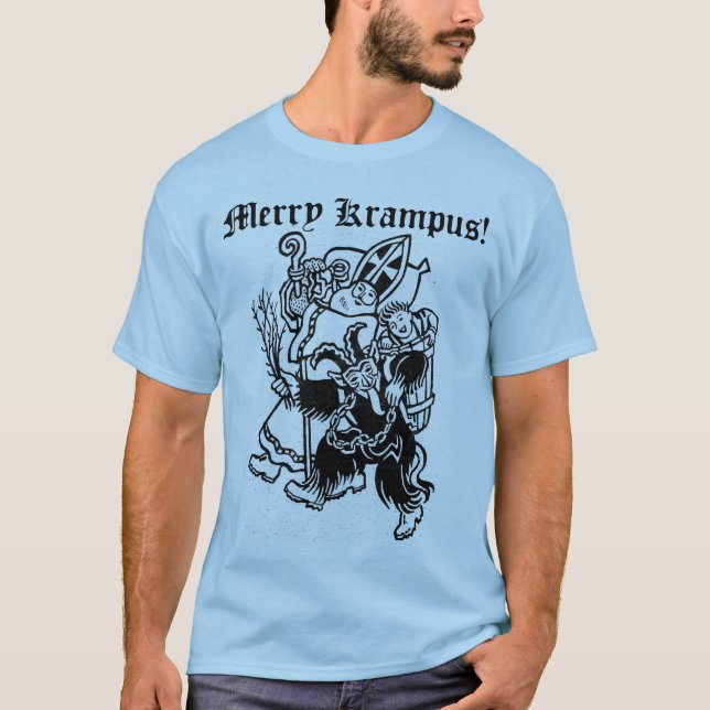 Merry Krampus! Tee. Funny Christmas T-Shirt (Front)