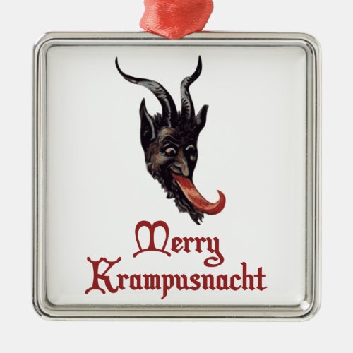 Merry Krampusnacht Metal Ornament