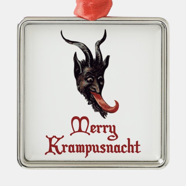 Merry Krampusnacht Metal Ornament (Front)