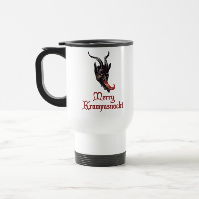 Merry Krampusnacht Travel Mug (Left)