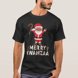 Merry Kwanzaa Santa Black Christmas African Americ T-Shirt