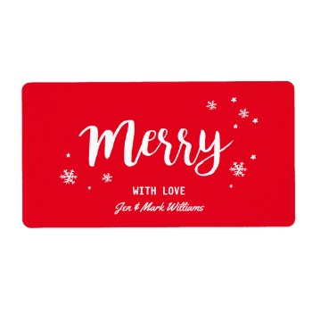 Merry Label by byDania at Zazzle