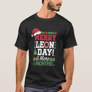 Merry Leon Day Noel Backwards Funny Christmas Coun T-Shirt