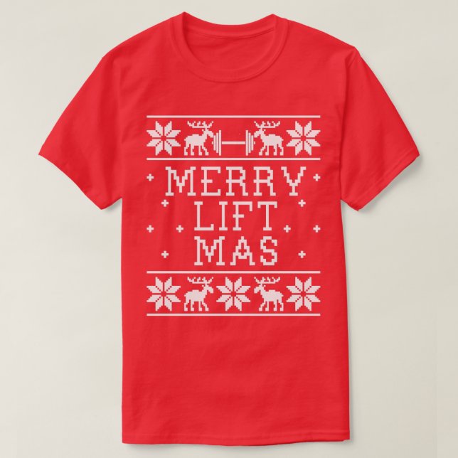Merry Lift Mas Ugly Christmas Sweater Design  (Design Front)