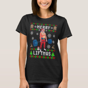 Merry Liftmas Christmas Workout Powerlifting T-Shirt