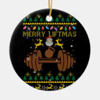 Personalized Weight Lifting Ornaments for Christmas Tree - Workout Ornament, Weight Lifter Ornament, Barbell Ornament, Gym Ornament, Fitness Ornament