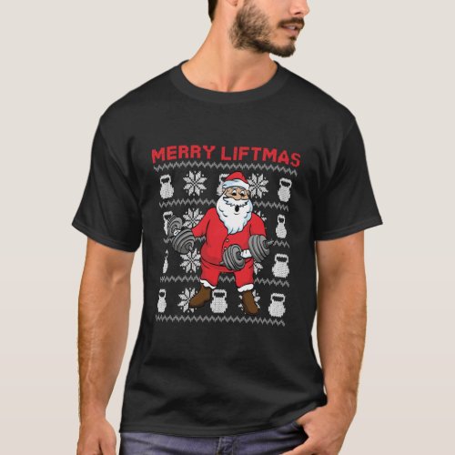 Merry Liftmas _ Fitness Xmas Santa Christmas Bodyb T_Shirt