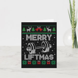 Merry Liftmas Funny Christmas Gym Workout Fitness Card