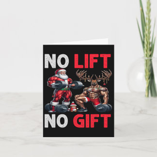 Merry Liftmas Muscle Santa Weightlifting Xmas Body Card