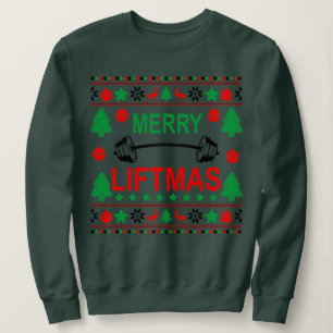 Merry Liftmas Ugly Christmas sweater Gym Workout