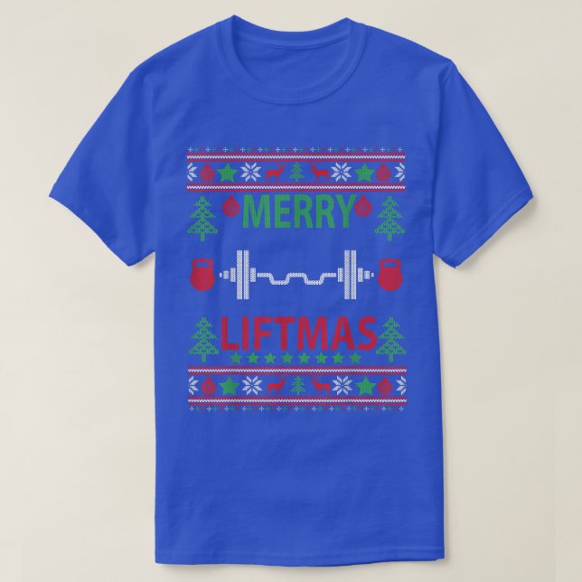 Merry Liftmas Ugly Christmas Sweater Gym Workout 2 (Design Front)