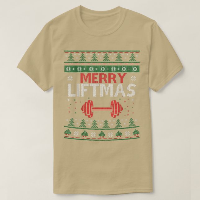 Merry Liftmas Ugly Christmas Sweater Gym Workout 4 (Design Front)