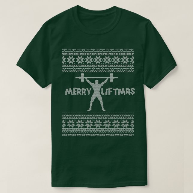 Merry Liftmas Ugly Christmas Sweater Gym Workout P (Design Front)