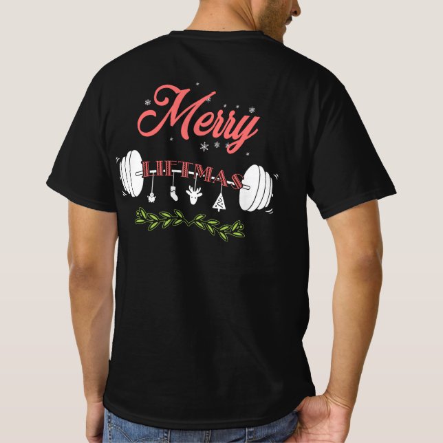 Merry Liftmas Ugly Christmas Sweater Santa Claus (Back)