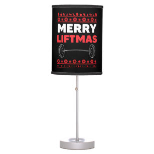 Merry Liftmas - Weightlifter Christmas Table Lamp