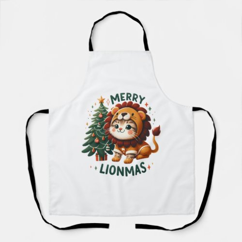 Merry Lionmas Classic T_Shirt Apron