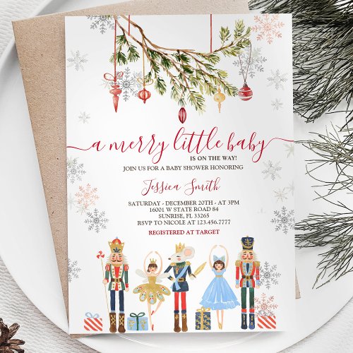 Merry Little Baby Holiday Party Invite