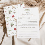 Merry Little Baby Shower Advice Predictions Card