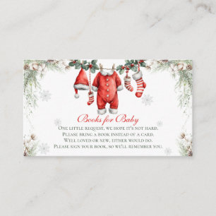 Merry Little Baby Shower Books For Baby Enclosure Card