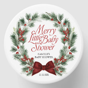 Merry Little Baby Shower Christmas Mini Candle Favors