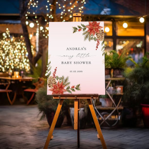 Merry Little Baby Shower Christmas Welcome Sign