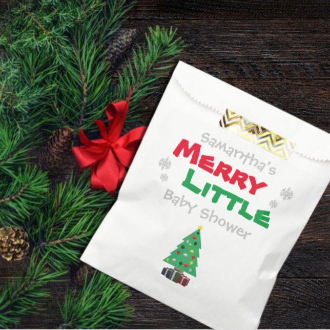 Merry Little Baby Shower Favor Bag (Creator Uploaded)