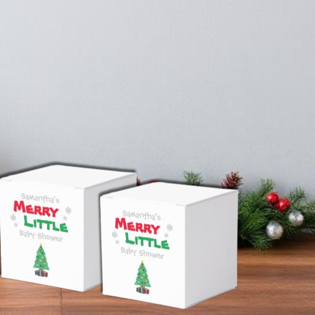 Merry Little Baby Shower Favor Boxes (Creator Uploaded)