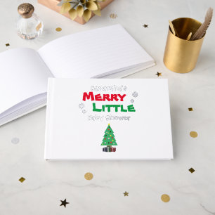 Merry Little Baby Shower Foil Guest Book