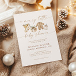 Merry Little Baby Shower Gender Neutral Boho Invitation<br><div class="desc">Cute and festive Christmas baby shower invitation.</div>