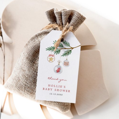 Merry Little Baby Shower Gift Tags