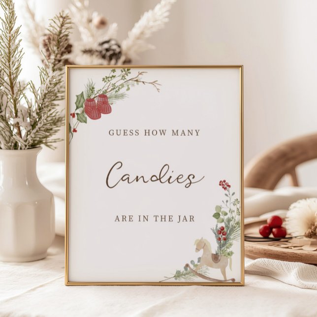 Merry Little Baby Shower Guess How Many Poster (Creator Uploaded)