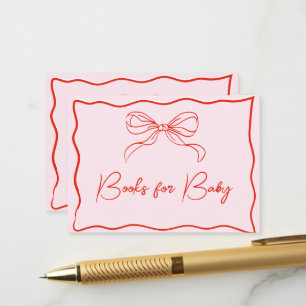 Merry Little Baby Shower Hand Drawn Books for Baby Enclosure Card