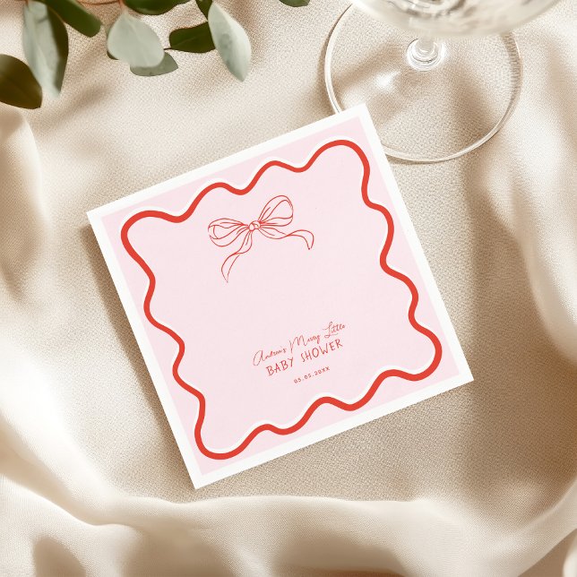 Merry Little Baby Shower Hand Drawn Christmas Napkins (Creator Uploaded)