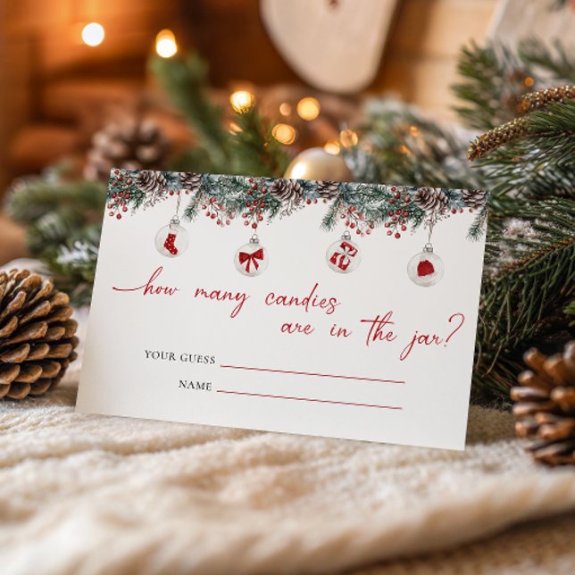 Merry Little Baby Shower How Many Candies Enclosure Card (Creator Uploaded)