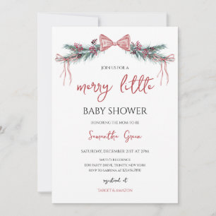 Merry Little Baby Shower Invitation