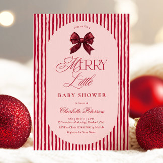 Merry Little Baby Shower Invitation