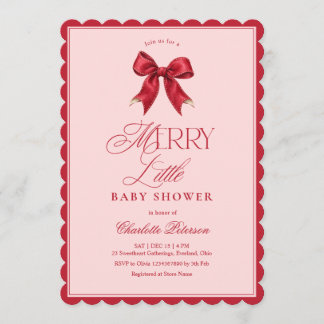 Merry Little Baby Shower Invitation