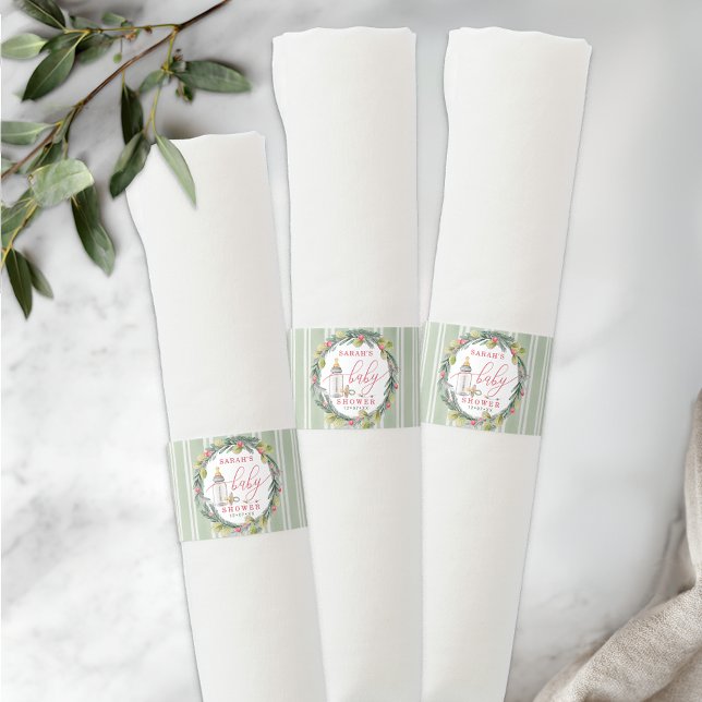 Merry Little Baby Shower Napkin Wrap (Napkin wrappers)