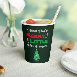 Merry Little Baby Shower Paper Cups